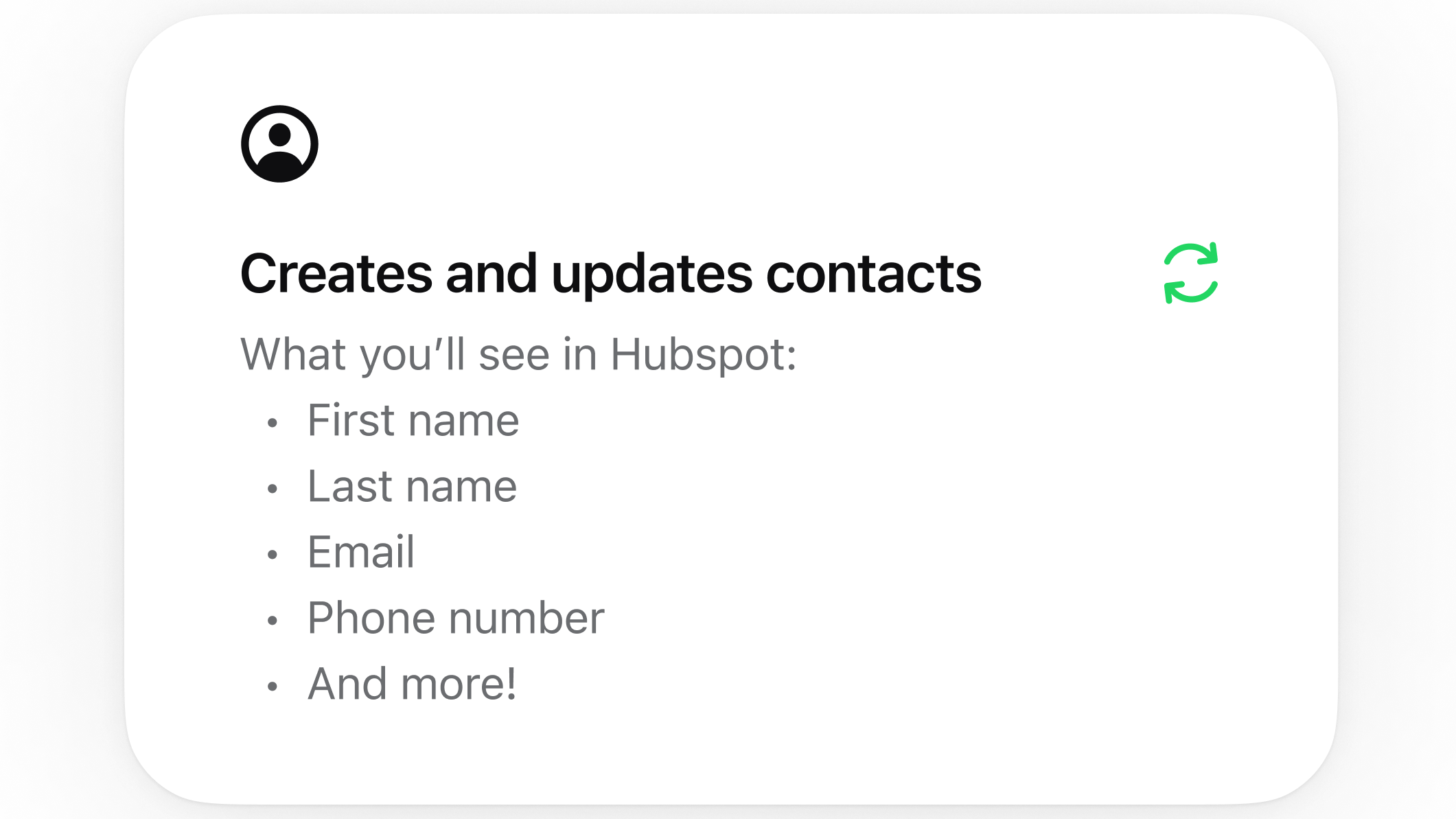 Automatically created contacts
